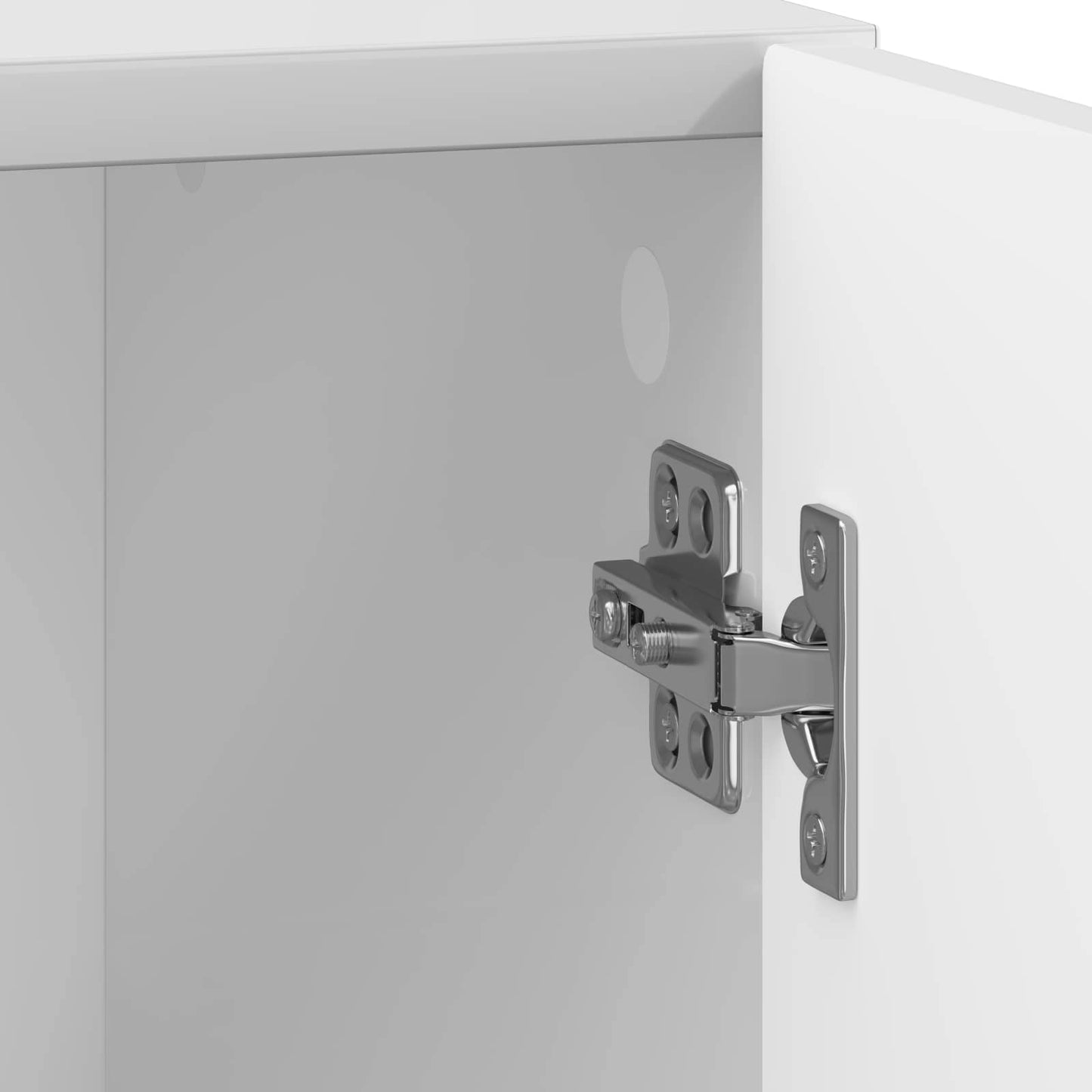 Bedside Table High Gloss White 43 x 34.5 x 47 cm
