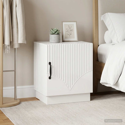 Bedside Table 2 pcs High Gloss White 43 x 34.5 x 47 cm