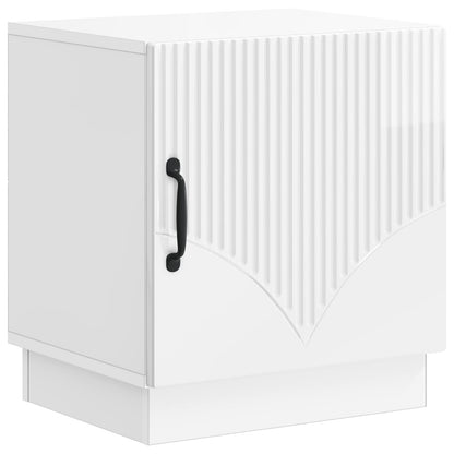 Bedside Table 2 pcs High Gloss White 43 x 34.5 x 47 cm