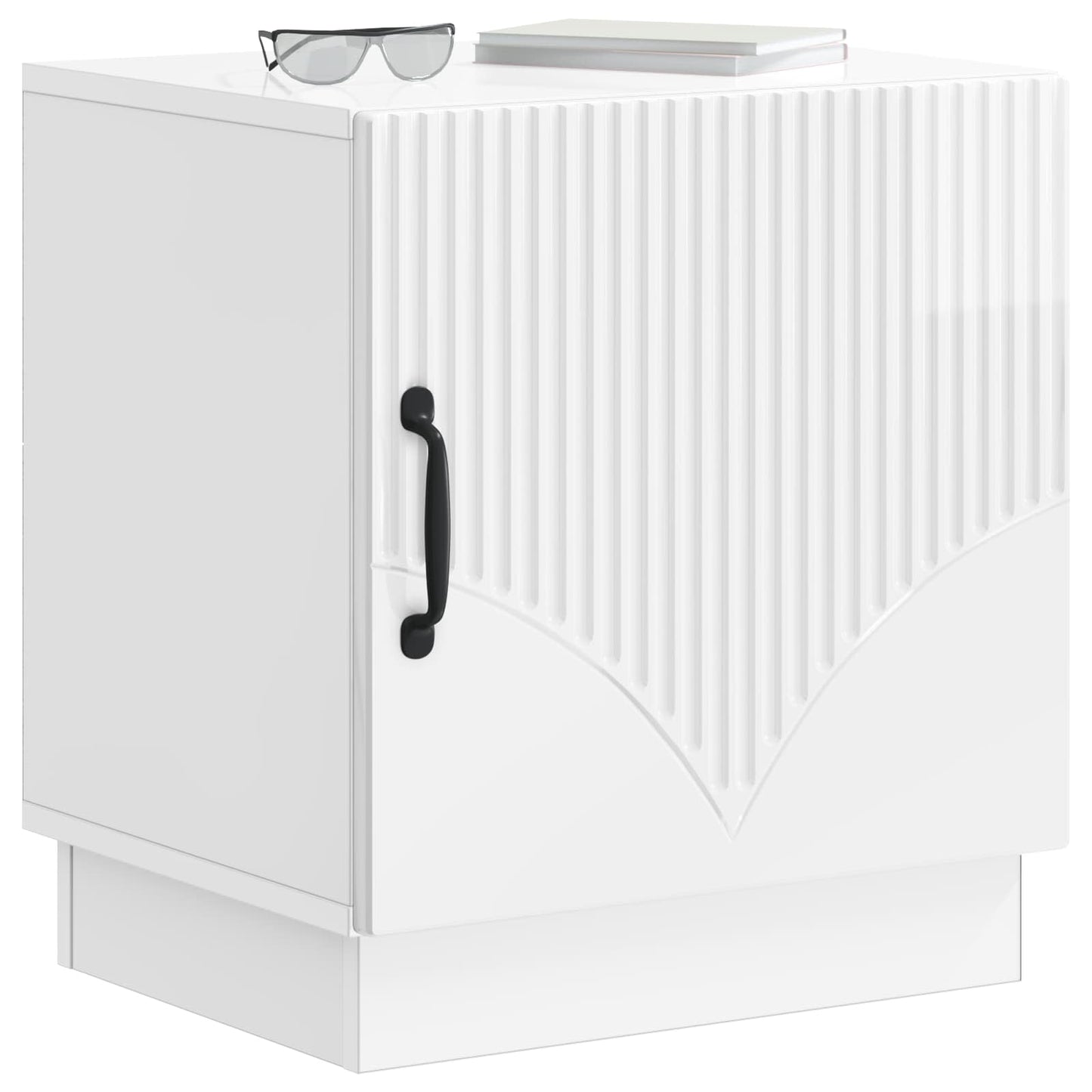 Bedside Table 2 pcs High Gloss White 43 x 34.5 x 47 cm