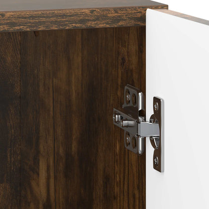 Bedside Table Smoked Oak 43 x 34.5 x 47 cm Engineered Wood