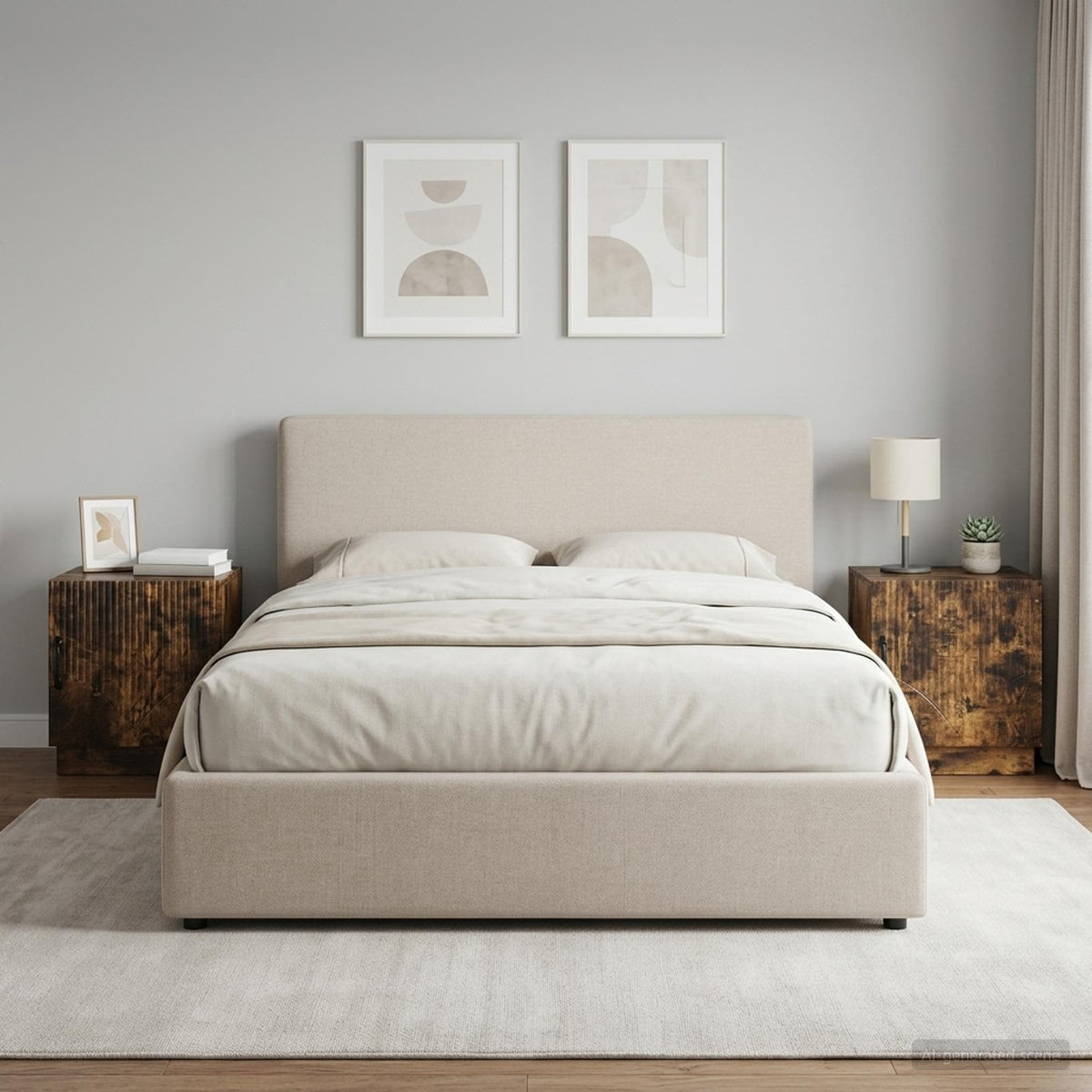 Bedside Table 2 pcs Smoked Oak 43 x 34.5 x 47 cm
