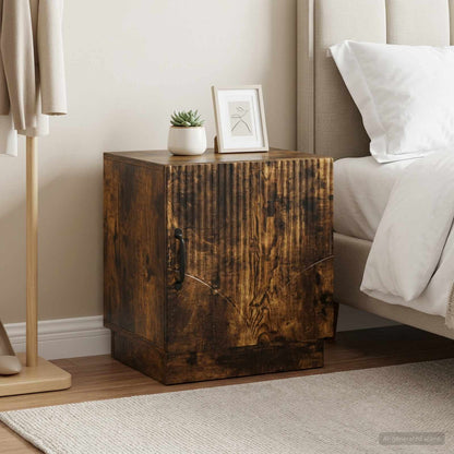 Bedside Table 2 pcs Smoked Oak 43 x 34.5 x 47 cm