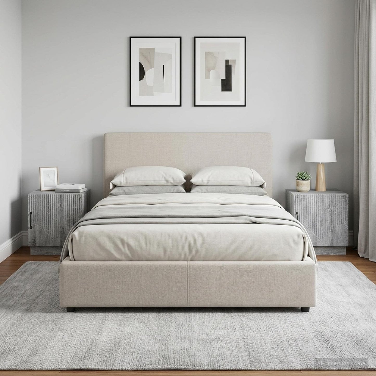 Bedside Table 2 pcs Grey Sonoma 43 x 34.5 x 47 cm