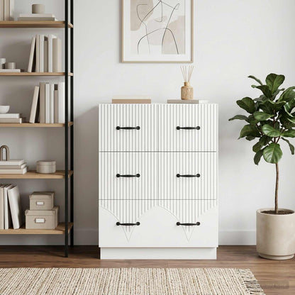 Drawer Cabinet White 66 x 34.5 x 87 cm Engineered Wood