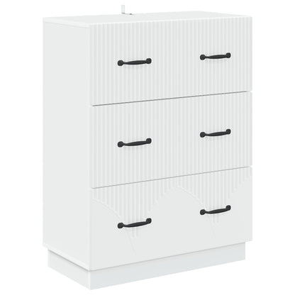 Drawer Cabinet White 66 x 34.5 x 87 cm Engineered Wood