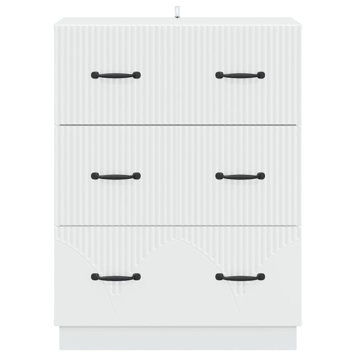 Drawer Cabinet White 66 x 34.5 x 87 cm Engineered Wood