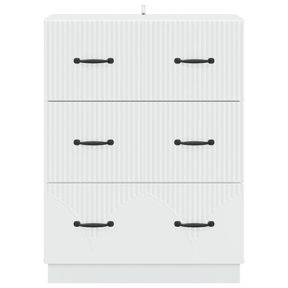 Drawer Cabinet White 66 x 34.5 x 87 cm Engineered Wood