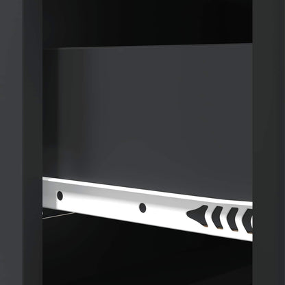 Drawer Cabinet Black 66 x 34.5 x 87 cm Engineered Wood