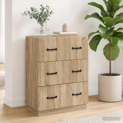 Drawer Cabinet Sonoma Oak 66 x 34.5 x 87 cm Engineered Wood