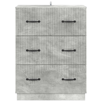 Drawer Cabinet Concrete Grey 66 x 34.5 x 87 cm Engineered Wood