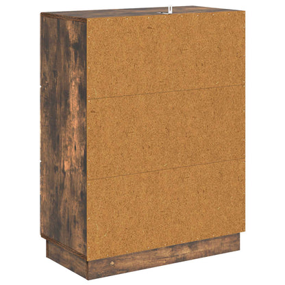 Drawer Cabinet Smoked Oak 66 x 34.5 x 87 cm Engineered Wood