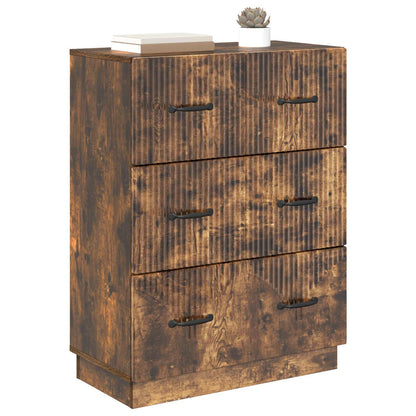 Drawer Cabinet Smoked Oak 66 x 34.5 x 87 cm Engineered Wood
