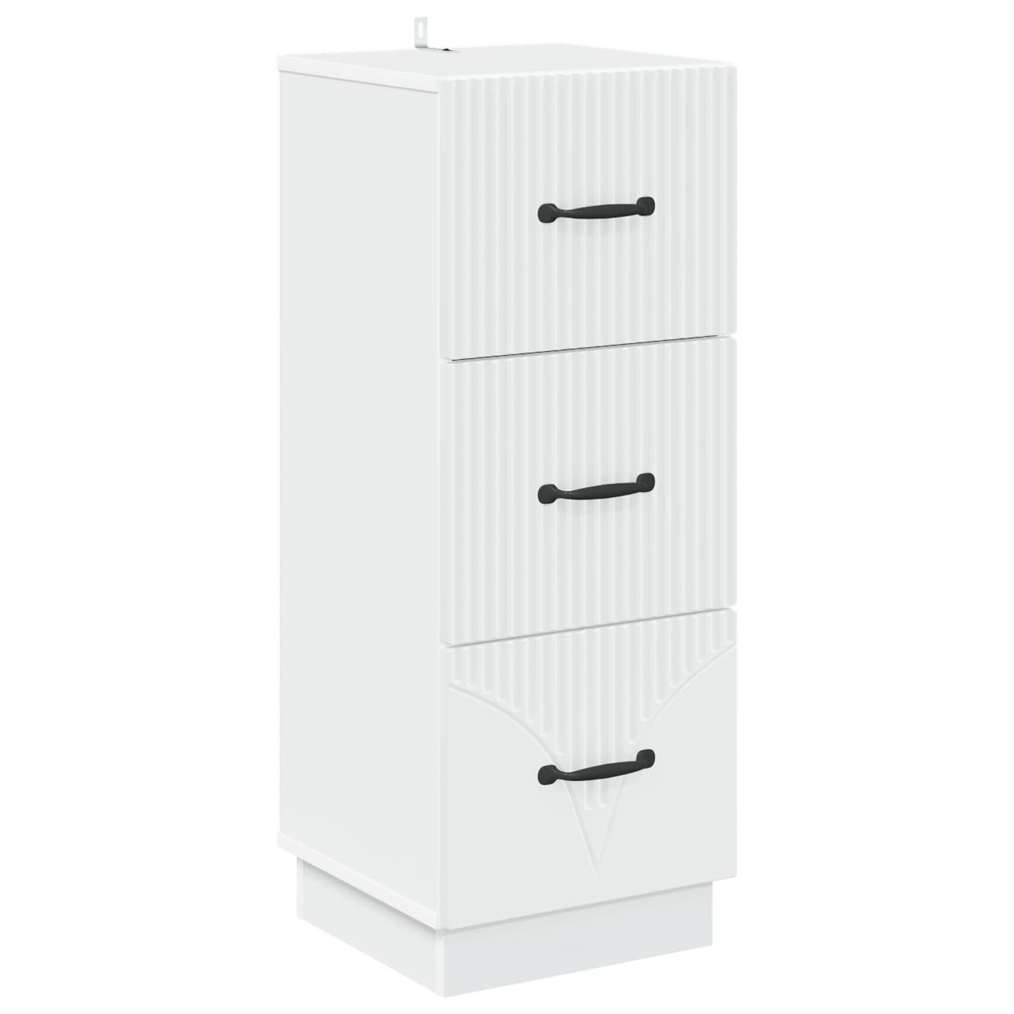 Drawer Cabinet White 33 x 34.5 x 87 cm Engineered Wood