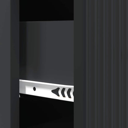 Drawer Cabinet 33 x 34.5 x 87 cm Engineered Wood Black
