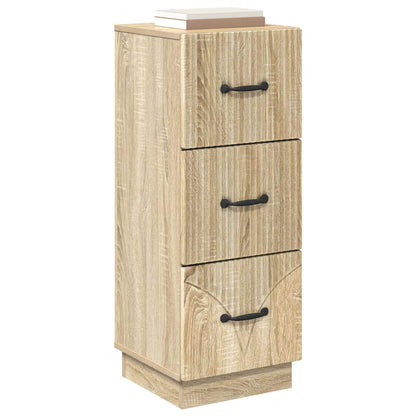 Drawer Cabinet Sonoma Oak 33 x 34.5 x 87 cm Engineered Wood