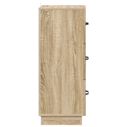 Drawer Cabinet Sonoma Oak 33 x 34.5 x 87 cm Engineered Wood