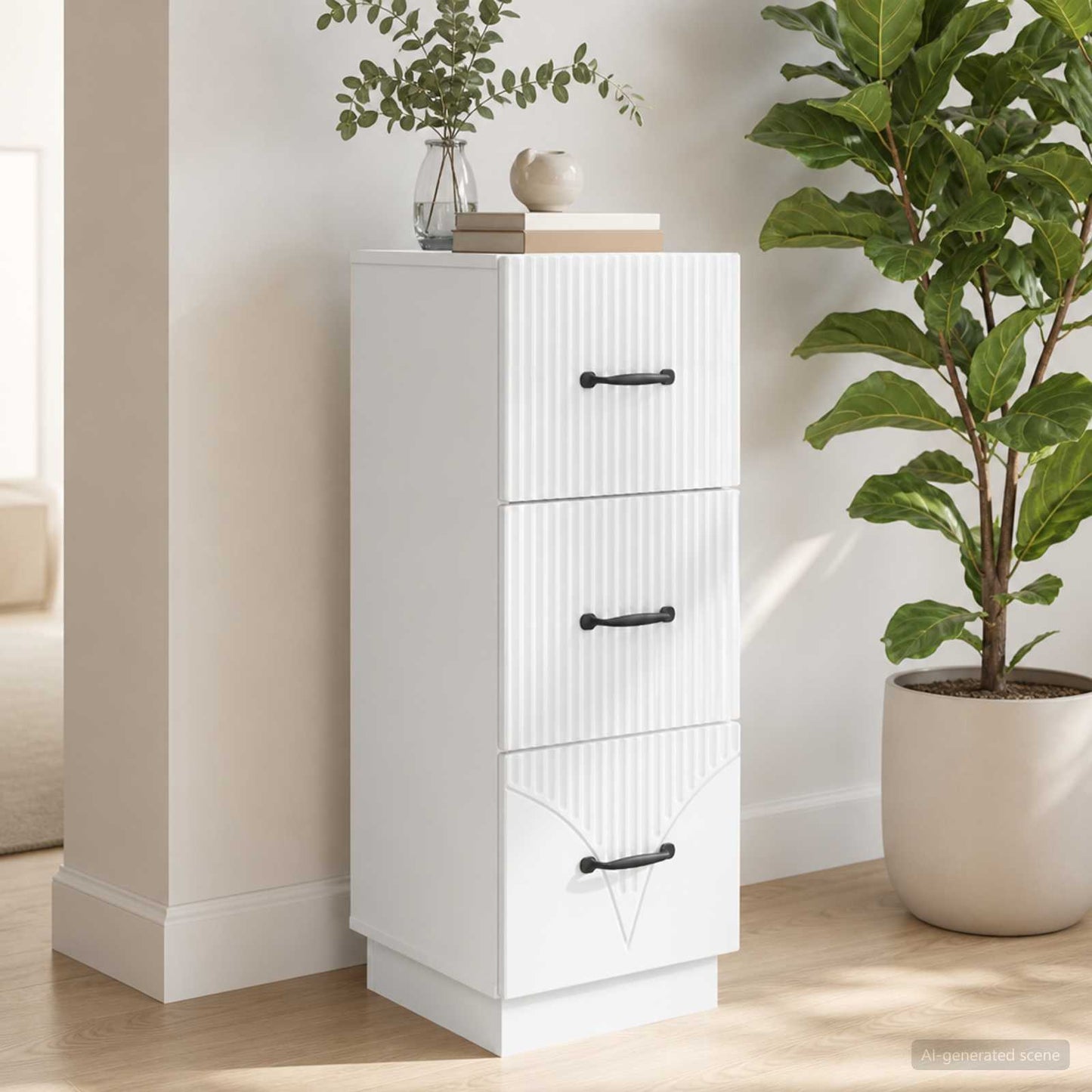 Drawer Cabinet 33 x 34.5 x 87 cm Engineered Wood