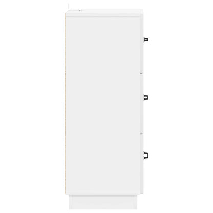 Drawer Cabinet High Gloss White 33 x 34.5 x 87 cm