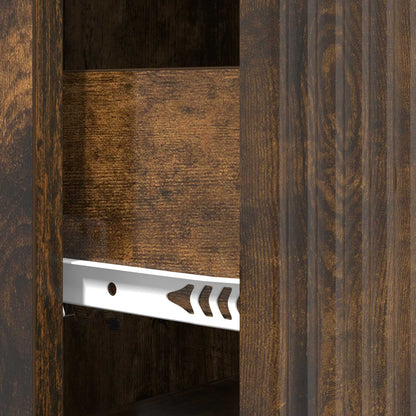 Drawer Cabinet 33 x 34.5 x 87 cm Engineered Wood Smoked Oak