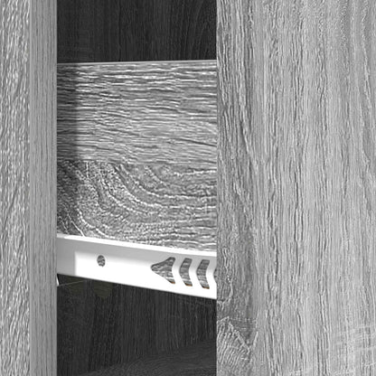 Drawer Cabinet 33 x 34.5 x 87 cm Engineered Wood Grey Sonoma