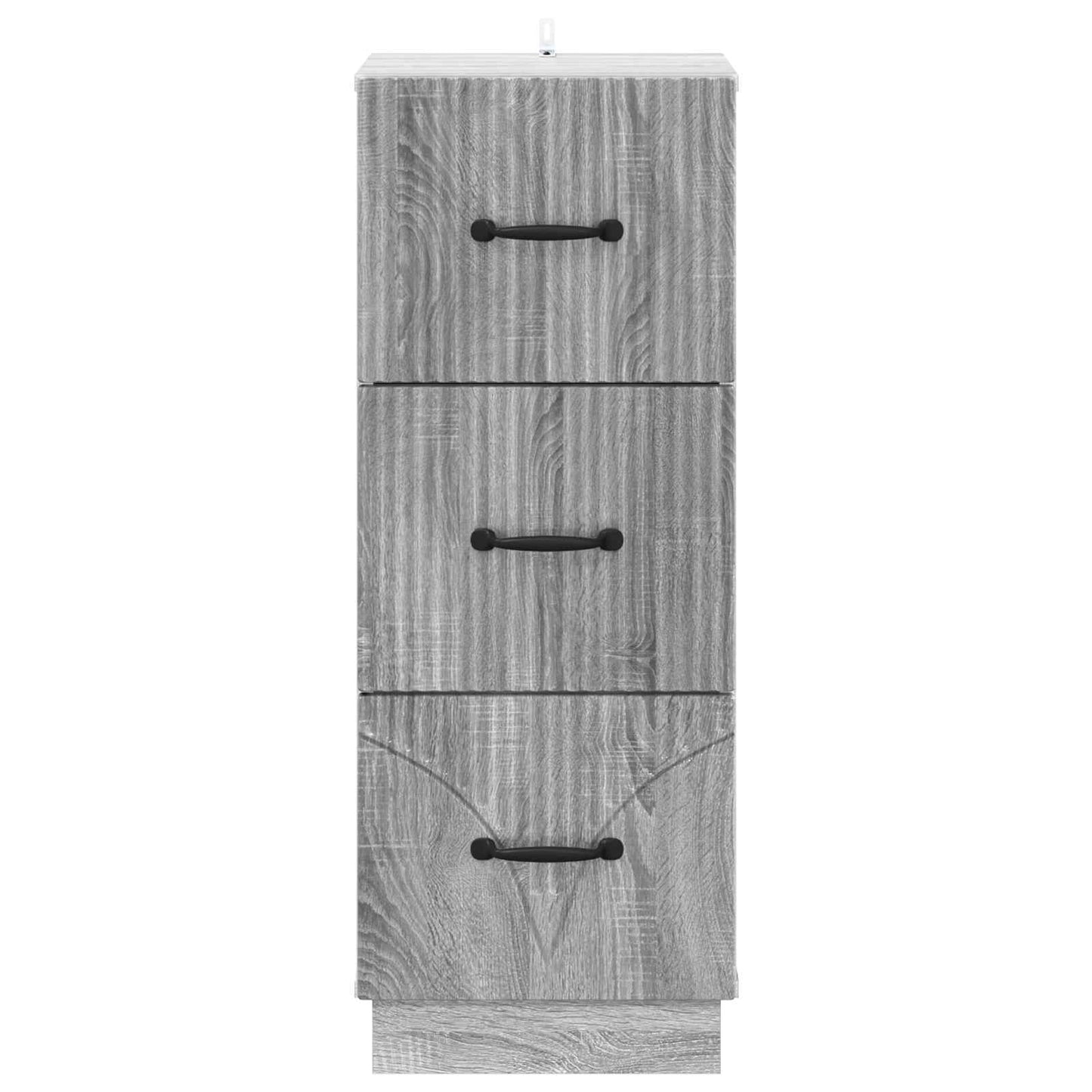 Drawer Cabinet Grey Sonoma 33 x 34.5 x 87 cm Engineered Wood