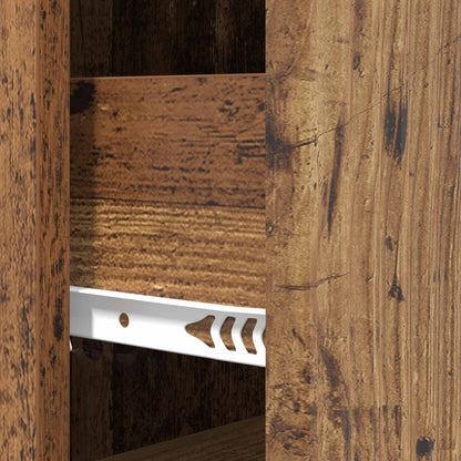 Drawer Cabinet 33 x 34.5 x 87 cm Engineered Wood Old Wood