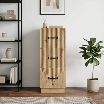 Drawer Cabinet 33 x 34.5 x 87 cm Engineered Wood Artisan Oak