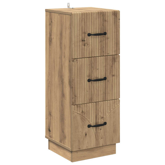 Drawer Cabinet 33 x 34.5 x 87 cm Engineered Wood Artisan Oak