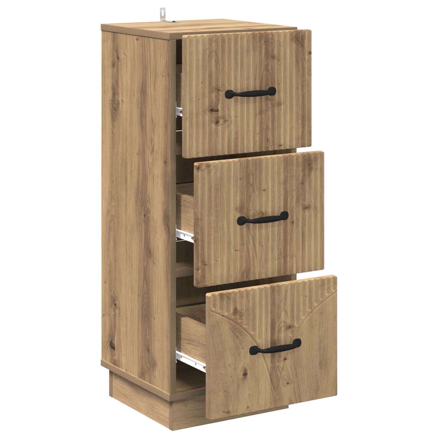 Drawer Cabinet Artisan Oak 33 x 34.5 x 87 cm Engineered Wood