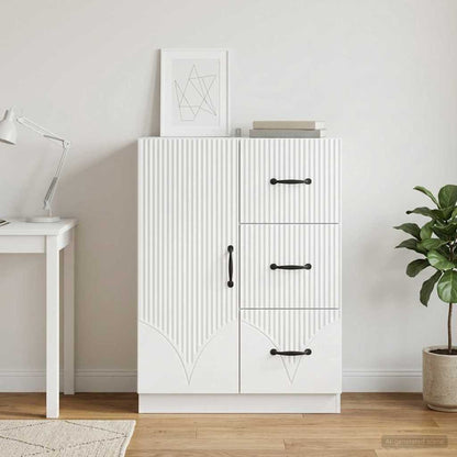 Sideboard White 66 x 34.5 x 87 cm Engineered Wood