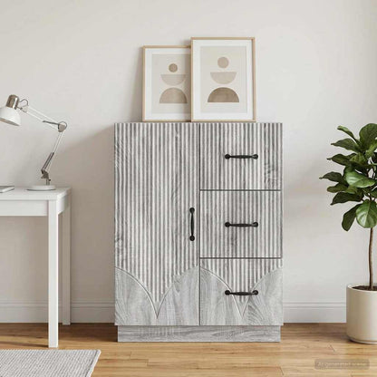 Sideboard Grey Sonoma 66 x 34.5 x 87 cm Engineered Wood