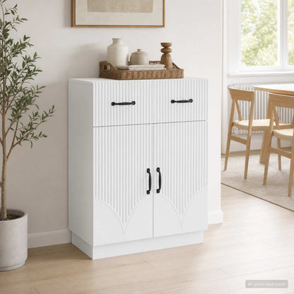 Sideboard White 66 x 34.5 x 87 cm Engineered Wood