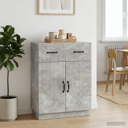 Sideboard Concrete Grey 66 x 34.5 x 87 cm Engineered Wood