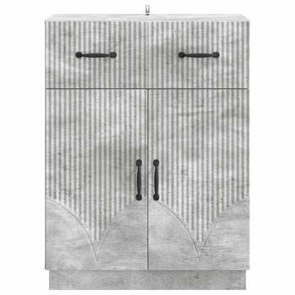 Sideboard Concrete Grey 66 x 34.5 x 87 cm Engineered Wood