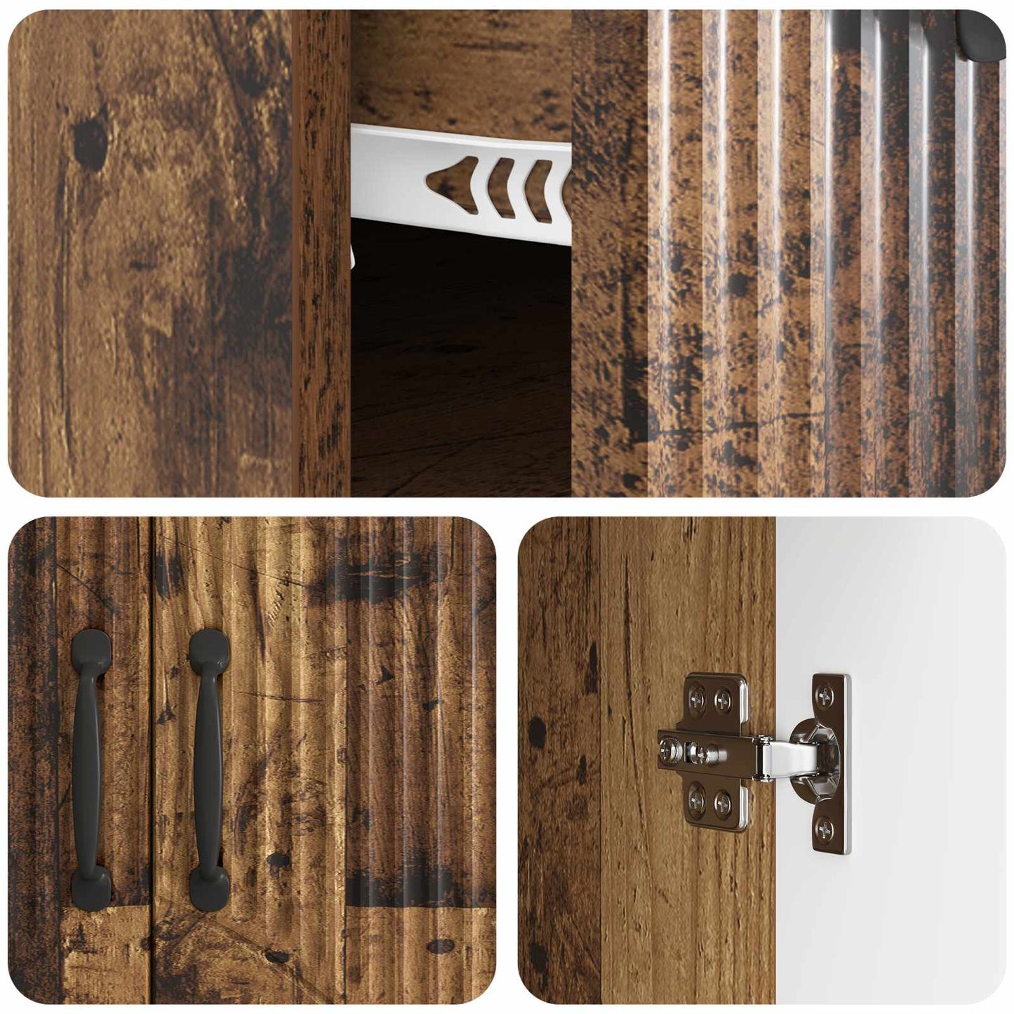 Sideboard Old Wood 66 x 34.5 x 87 cm Engineered Wood