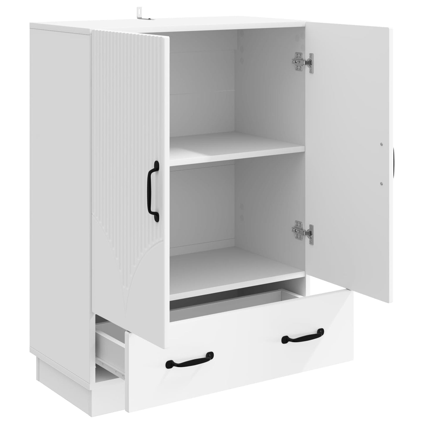 Sideboard White 66 x 34.5 x 92 cm Engineered Wood