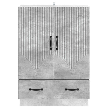 Sideboard Concrete Grey 66 x 34.5 x 92 cm Engineered Wood