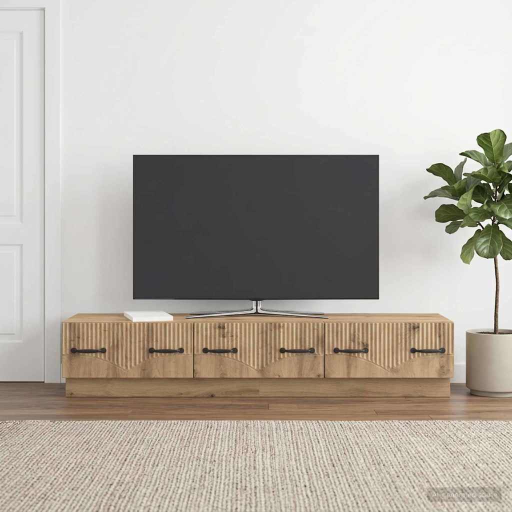 TV Cabinet 147 x 34.5 x 27 cm Artisan Oak Engineered Wood