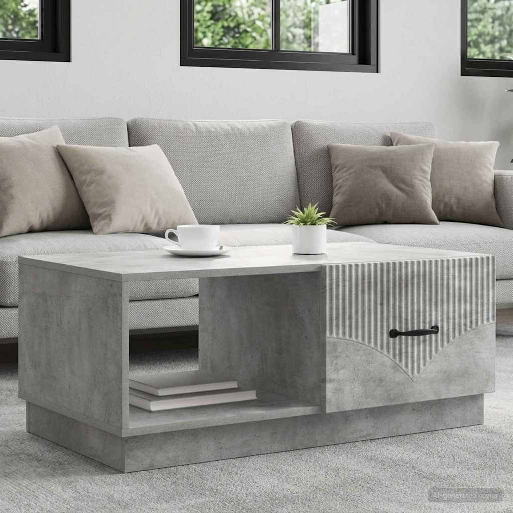 Coffee Table Concrete Grey 90 x 50 x 37 cm Engineered Wood