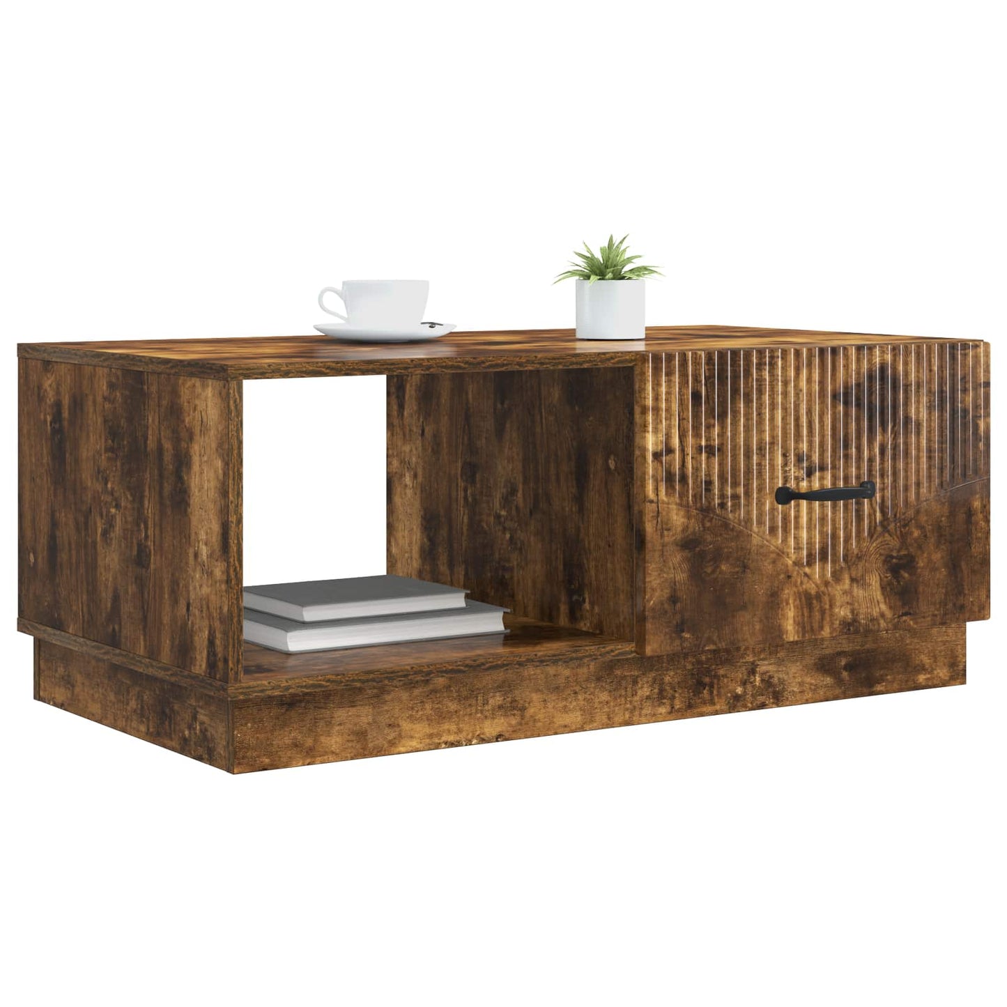 Coffee Table Smoked Oak 90 x 50 x 37 cm Engineered Wood