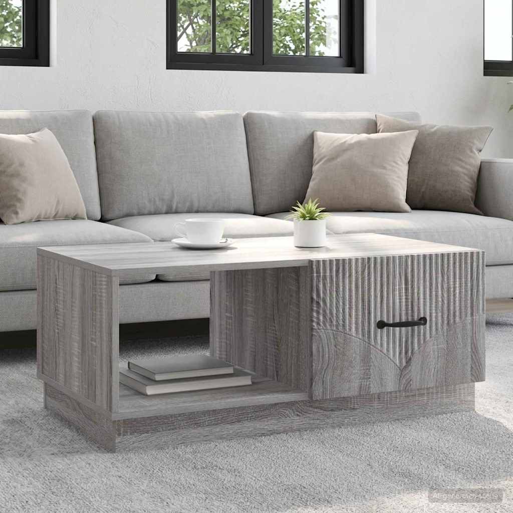 Coffee Table Grey Sonoma 90 x 50 x 37 cm Engineered Wood