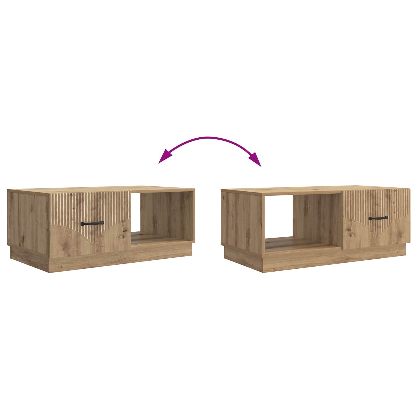 Coffee Table Artisan Oak 90 x 50 x 37 cm Engineered Wood