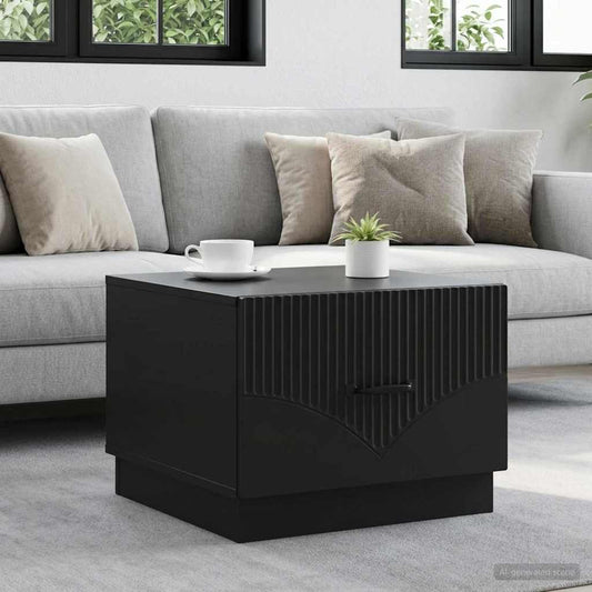 Coffee Table Black 49 x 50 x 37 cm Engineered Wood