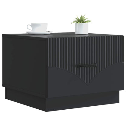 Coffee Table with Drawer Black 49 x 50 x 37 cm Engineered Wood