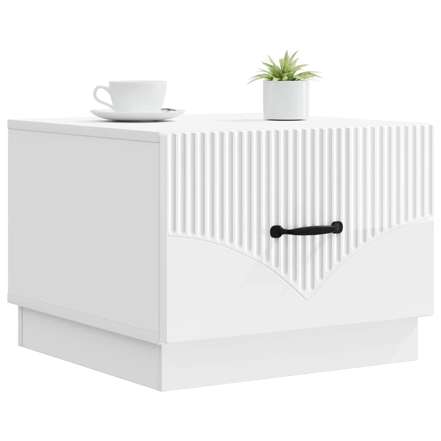 Coffee Table High Gloss White 49 x 50 x 37 cm Engineered Wood
