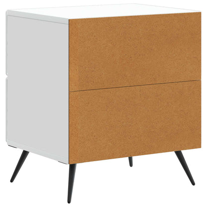 Bedside Cabinet White 43 x 34.5 x 47.5 cm Engineered Wood