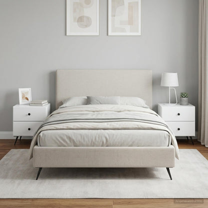 Bedside Cabinet 2 pcs White 43 x 34.5 x 47.5 cm Engineered Wood