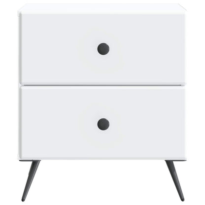 Bedside Cabinet 2 pcs White 43 x 34.5 x 47.5 cm Engineered Wood