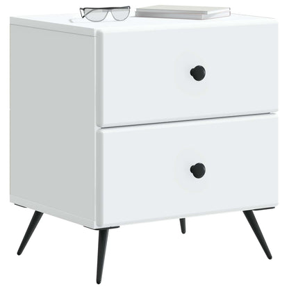 Bedside Cabinet 2 pcs White 43 x 34.5 x 47.5 cm Engineered Wood